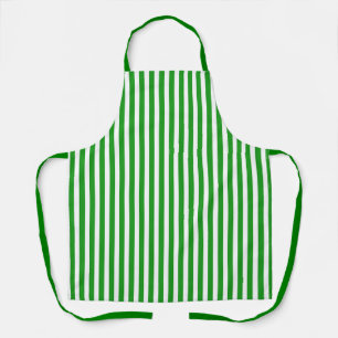Green White Stripes Chef Apron