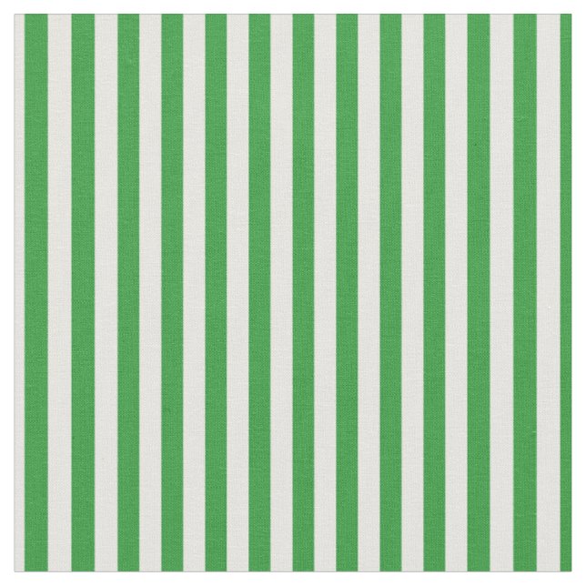 Green & White Stripes Fabric (Close Up)