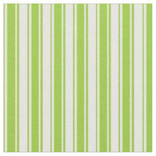 Green & White Stripes Pattern Fabric