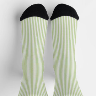 Green White Stripes   Socks