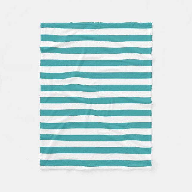 Green White Stripes Trend Colours Template Elegant Fleece Blanket (Front)