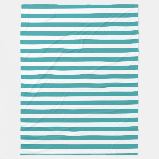 Green White Stripes Trend Colours Template Elegant Fleece Blanket (Front)