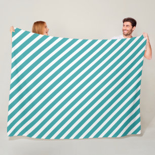 Green White Stripes Trend Colours Template Modern Fleece Blanket