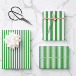 Green & White Stripes Wrapping Paper Sheet<br><div class="desc">Add a sweet and charming touch to your gifts with this Green & White Stripes Wrapping Paper. Perfect for birthdays,  baby showers,  weddings,  and more,  its classic striped design makes every present look delightful and festive.</div>