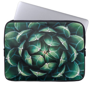 Green & White Succulent Laptop Sleeve