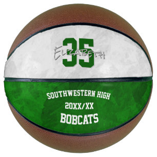 Green white team colours sports season gifts basketball