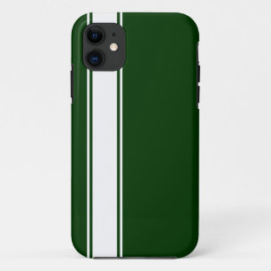 Green & White Team Jersey Stripe iPhone 5s Case