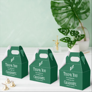 Green White Veterinary School Graduation Party Favour Box