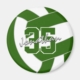 green white volleyball team colours gifts magnet