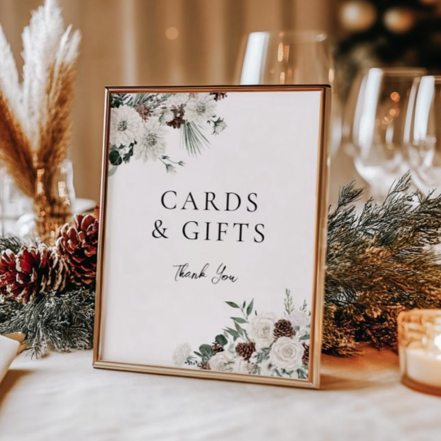 Green White Winter Floral Cards and Gifts Poster (Creator Uploaded)