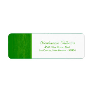 Green/White Wood Grain Wedding Return Label Return Address Label