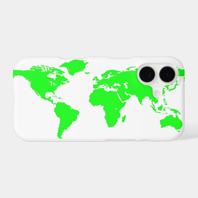 Green White World Map (Back (Horizontal))