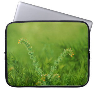 Green Wild Floral Laptop Sleeve