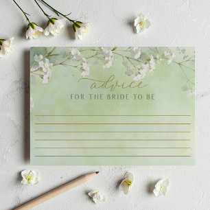 Green Wildflower Advice for the Bride Card