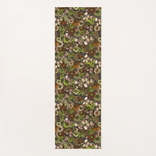 Green Wildflower Garden Yoga Mat