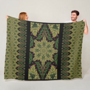 Green Wildflower in the Valley Fleece Blanket