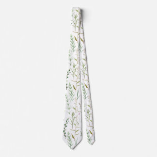 Green wildflowers tie