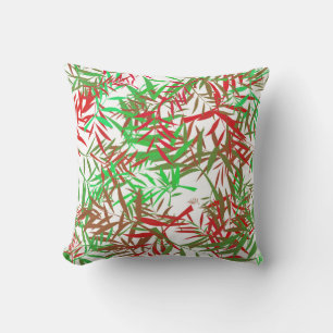 Green Willow Leaves Cushion