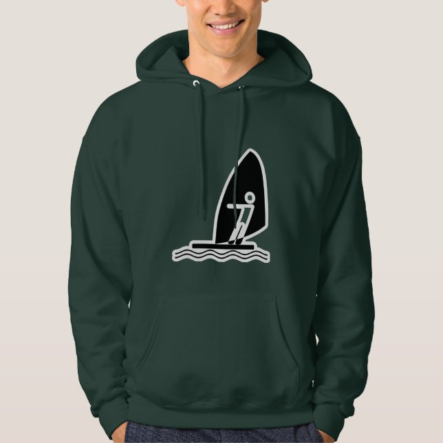 Green Windsurfing Hoodie (Front)