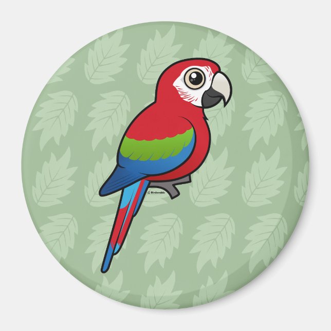Green-winged Macaw Magnet (Front)
