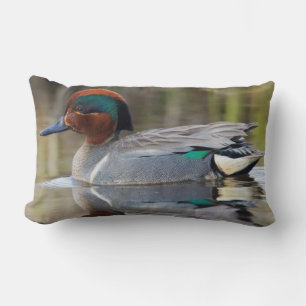 Green-winged Teal Lumbar Cushion