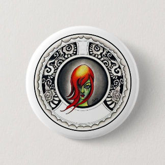 Green Witch 6 Cm Round Badge