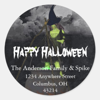 Green Witch Brewing Halloween Address Labels