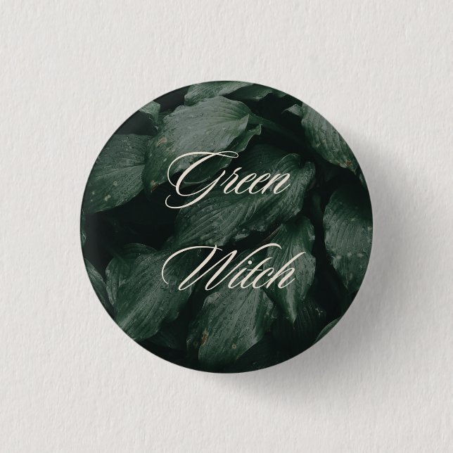 Green Witch button (Front)