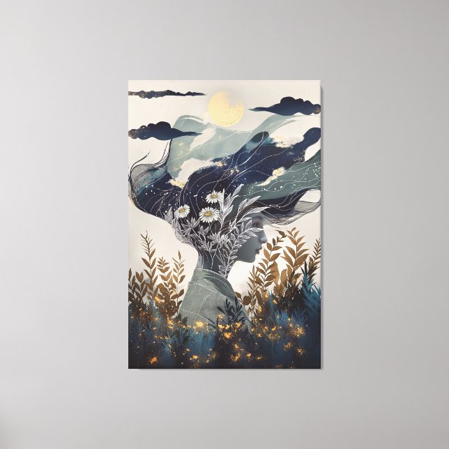 Green Witch Canvas Print (Front)