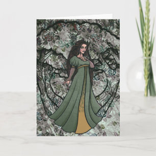 Green Witch Druid Nature Goddess Woods Card