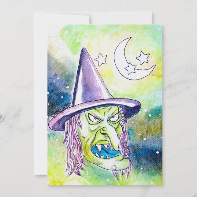 Green Witch Invitation (Front)