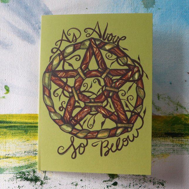 Green Witch Pagan Pentacle Nature Wicca            Card (Creator Uploaded)