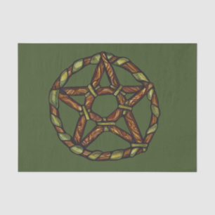 Green Witch Pagan Pentacle Nature Wicca            Tissue Paper