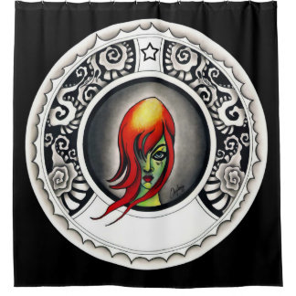 Green Witch Shower Curtain