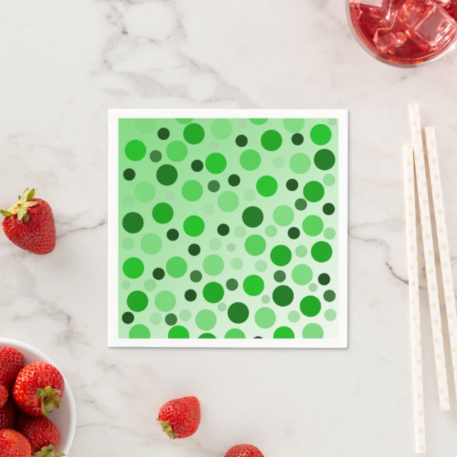 Green With Envy Polka Dots,  Napkin (Insitu)