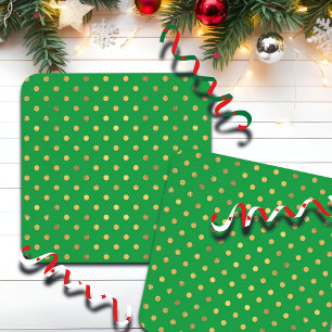 Green with Gold Glitter Dots Coaster