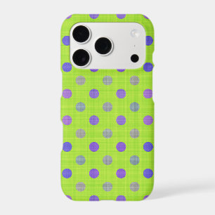 Green with textured purple dots
