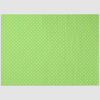 Green With White Polka Dots Tissue Paper
