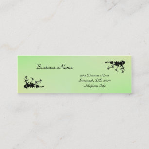 Green with Yellow Kiss Elegant Business Card