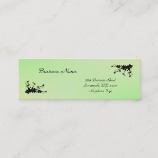 Green with Yellow Kiss Elegant Business Card