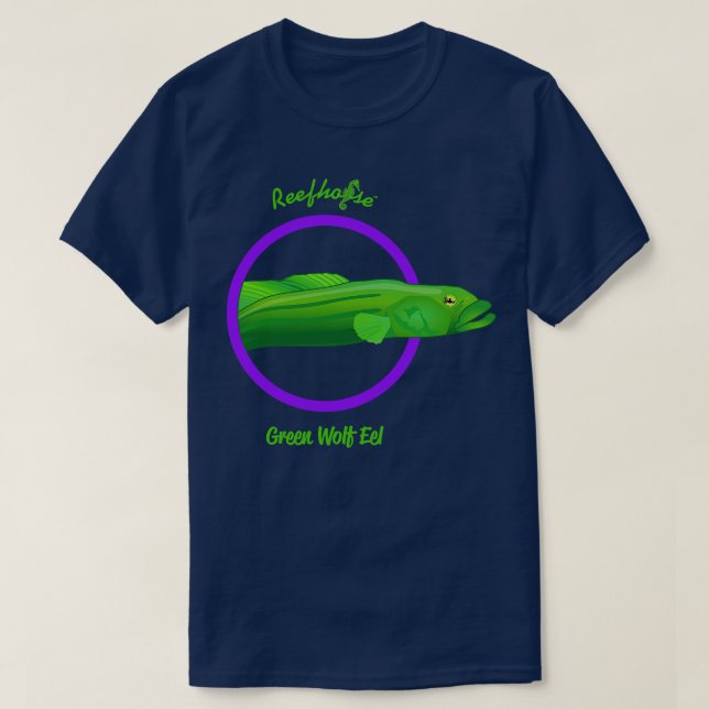 Green Wolf Eel T-Shirt (Design Front)