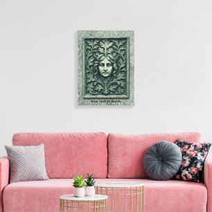 Green Woman - Stone Canvas Print