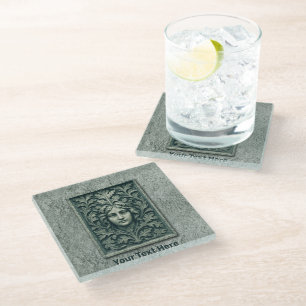 Green Woman - Stone Glass Coaster