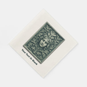 Green Woman - Stone Napkin
