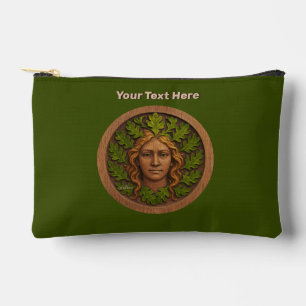 Green Woman - Wood Accessory Pouch