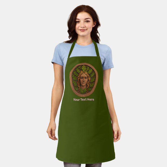 Green Woman - Wood Apron (Worn)