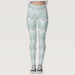 Green Women's Chevron Mint Green Leggings