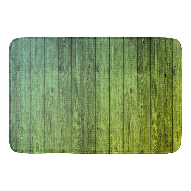 green wood bath mat (Front)