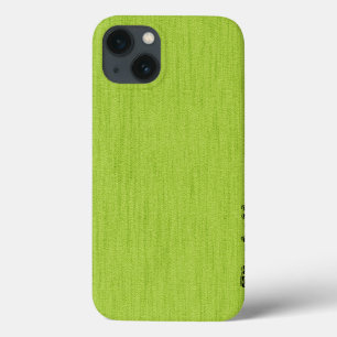 Green Wood Grain with Monogram iPhone 13 Case