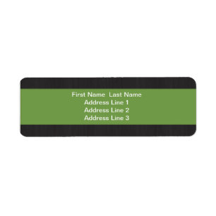 Green & Woodgrain Professional Return Address Label
